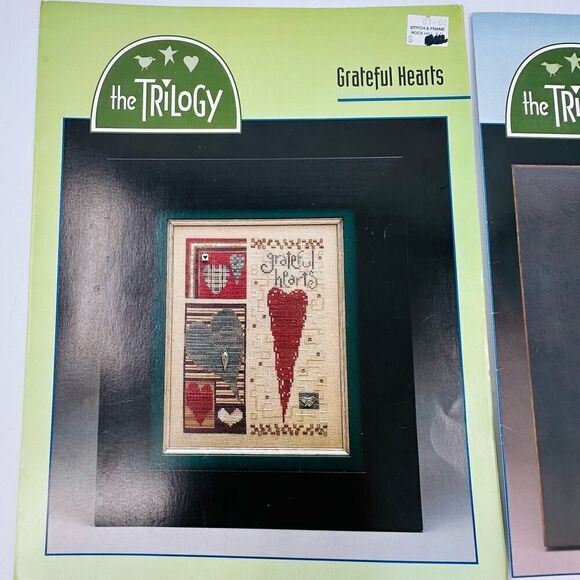 The Trilogy Grateful Hearts / Cottage in the Meadow Cross Stitch Pattern Buttons - Picture 2 of 9